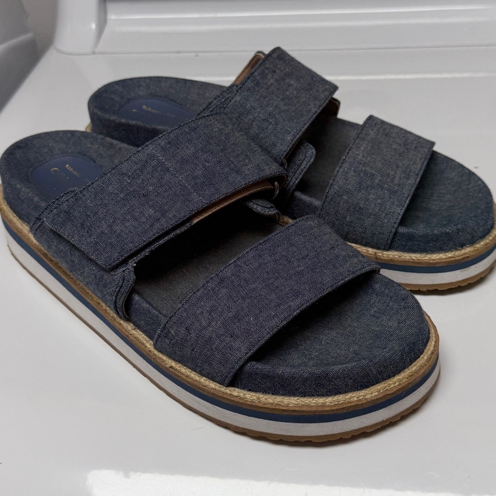 COLE HAAN Denim Slide Sandals